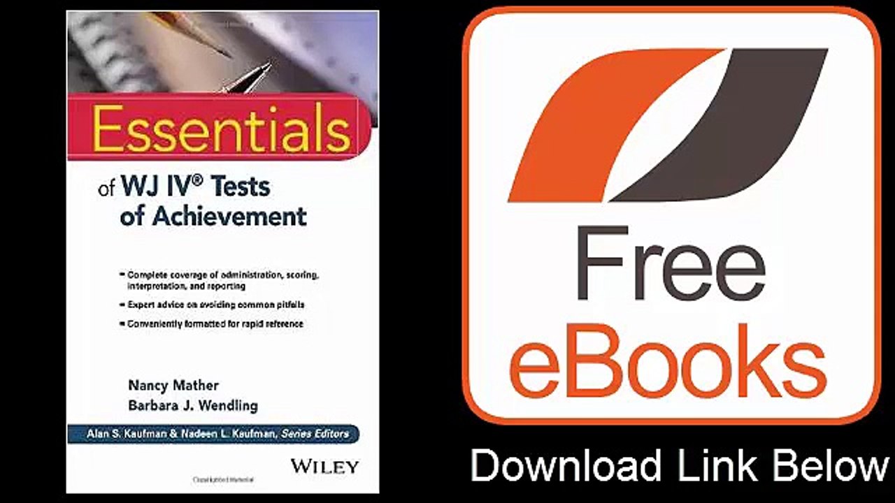 Essentials of WJ IV Tests of Achievement by Nancy Mather Download ePub