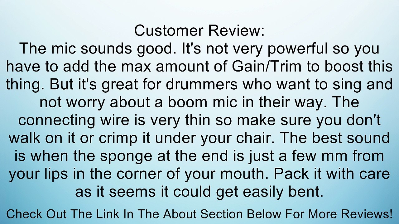 Shure SM10A-CN Cardioid Dynamic, Headworn, includes 5-Feet attached cable with XLR Connector and belt clip Review