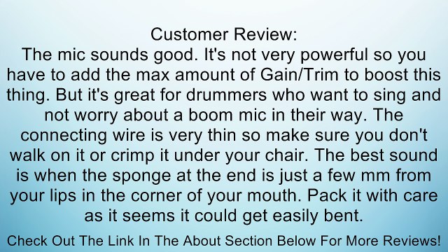 Shure SM10A-CN Cardioid Dynamic, Headworn, includes 5-Feet attached cable with XLR Connector and belt clip Review