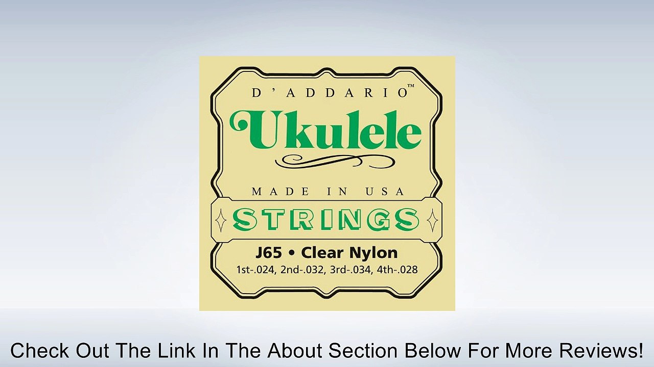 D'Addario J65 Ukulele Strings, Soprano Review