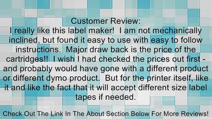 DYMO 18143 Execulabel LM150 with adaptor Desktop Or Handheld/ Uses D1 Tapes Review