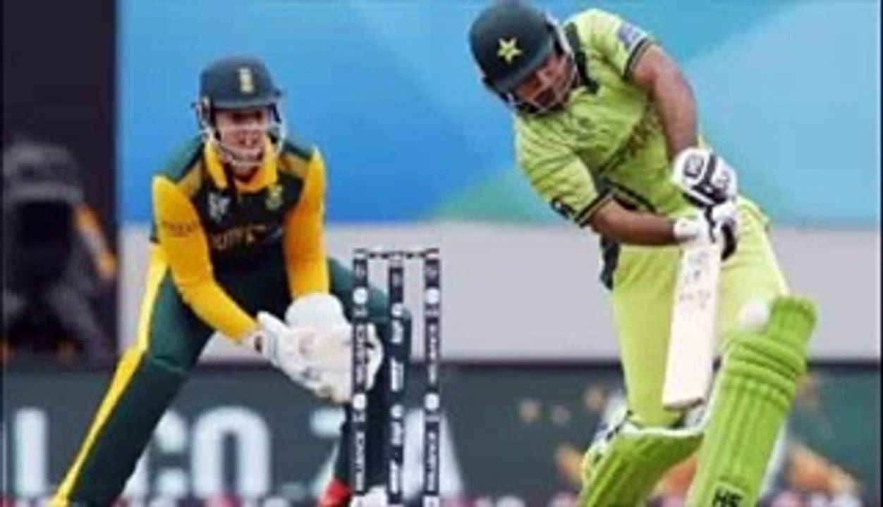 Sarfraz Ahmed hits 3 Sixes in Over vs South Africa WorldCup2015 - Video Dailymotion