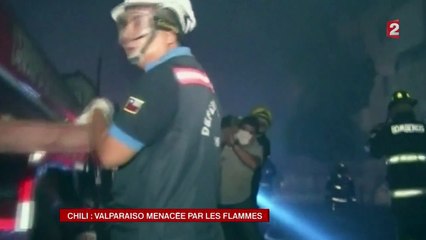 Au Chili, le feu menace à nouveau Valparaiso