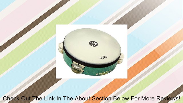 Remo Tambourine, Lotus, 10 x 2-5/8 , Fixed RENAISSANCE�, German Silver Jingles, 5 Pairs x 2 Rows, Venwood Aqua, Layne Redmond Review