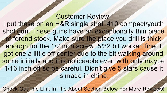 Uncle Mike's QD 115 RGS Bolt Action Wood Screw Type Sling Swivels (Blued, 1-Inch Loop) Review