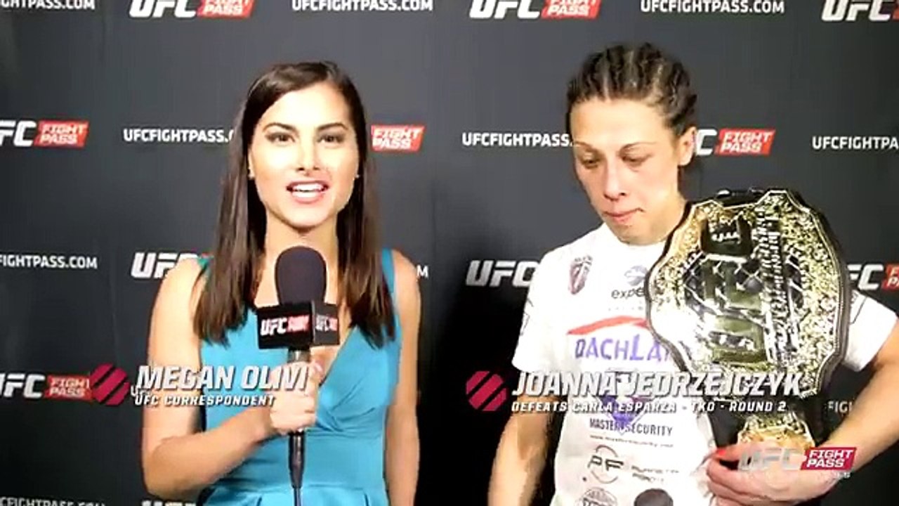 UFC 185- Joanna Jedrzejczyk Backstage Interview