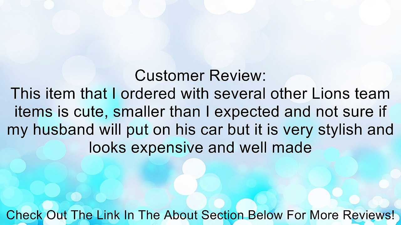 NFL Detroit Lions Chrome Automobile Emblem Review