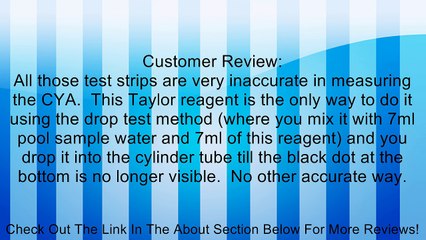 Taylor Cyanuric Acid 2 oz R-0013-C Review