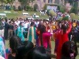Indian University Girls Group Dance At University Lawn