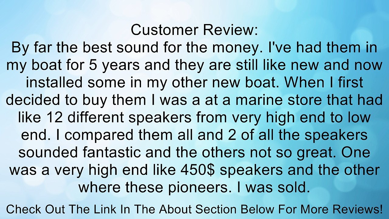 Pioneer TS-MR1640 6.5-Inch 2-Way Marine Speakers Review