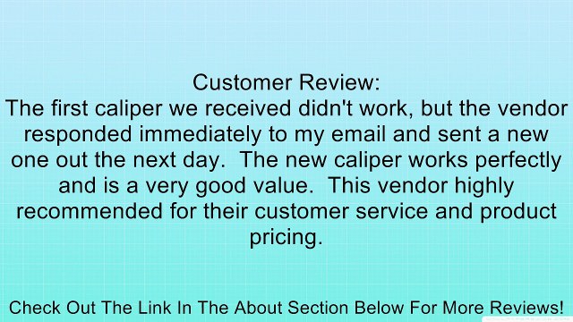 6 Inch LCD Digital Caliper with Extra Battery and Case Review