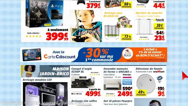 Page d'accueil cdiscount surcharge d'information