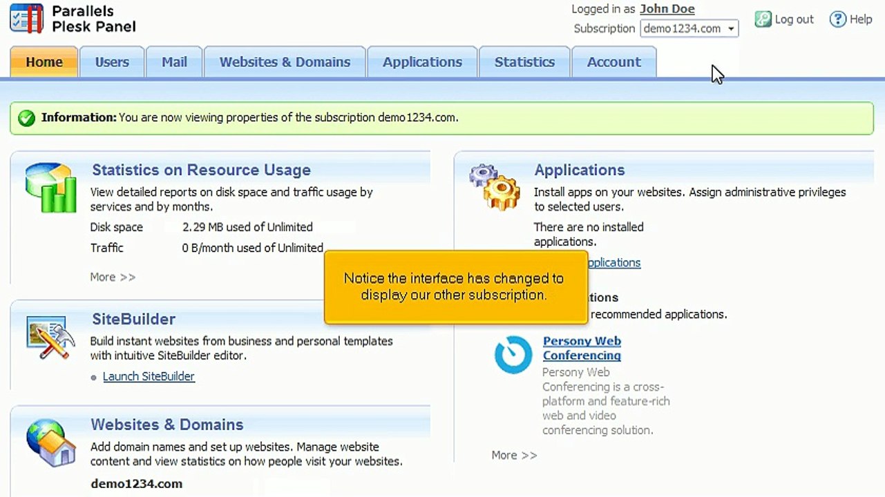 plesk10-enduser-2-interface