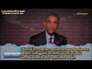Obamanın Kendisine Yazılan Tweetleri Okuması Altyazılı