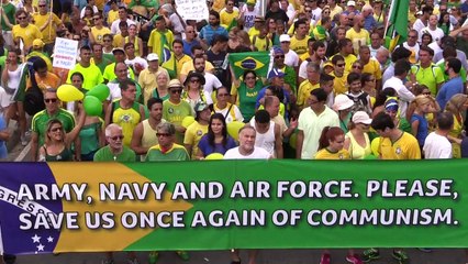 Grandes protestas contra Rousseff en Brasil