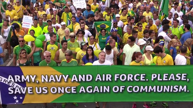 Grandes protestas contra Rousseff en Brasil