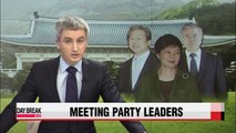 President Park to hold talks with leaders of ruling, main opposition parties