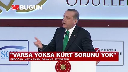 ERDOĞAN - KARDEŞİM NE KÜRT SORUNU YA, NEYİNİZ EKSİK!