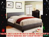 Winn Contemporary Style Gray Finish Leatherette Queen Size Platform Bed Frame Set