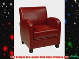 OSP Designs Eco Leather Club Chair Crimson Red