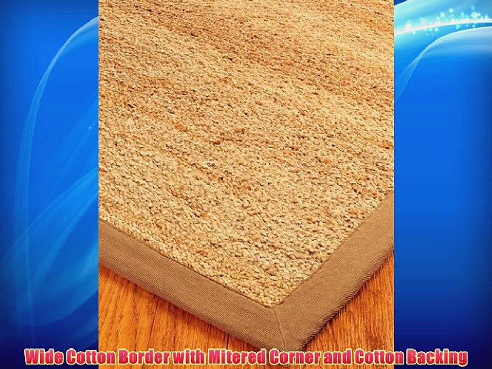 NaturalAreaRugs Allure Jute Rug 100% Natural Jute Hand Woven 6' x 9'