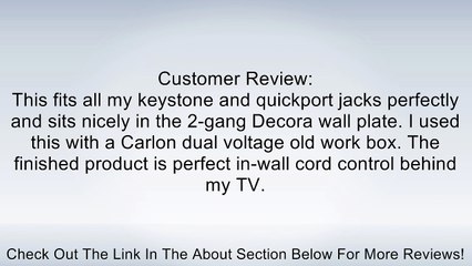 Leviton 41644-W QuickPort Decora Insert, 4-Port, White Review
