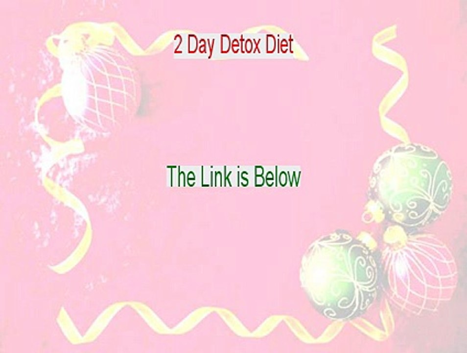 2 Day Detox Diet PDF Free [Get It Now 2015]