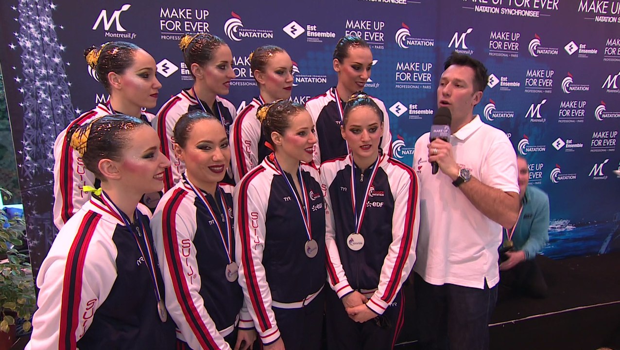 OPEN MAKE UP FOR EVER 2015 - EQUIPE LIBRE - Réactions de l'équipe de  France médaille argent