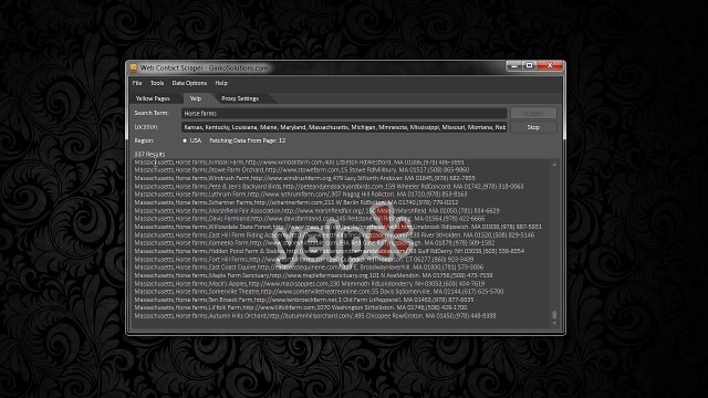 Export Yellow Pages and Yelp Business Information in Bulk FAST! (Web Contact Scraper)