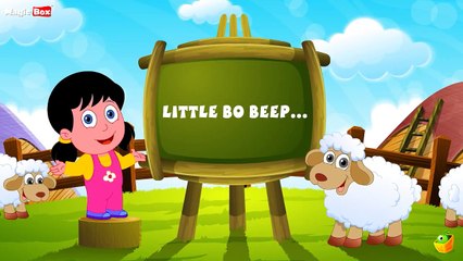 Karaoke - Little Bo Beep - Songs With Lyrics - Cartoon - Animated Rhymes For Kids