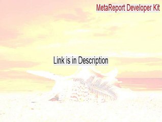 MetaReport Developer Kit Serial - Instant Download