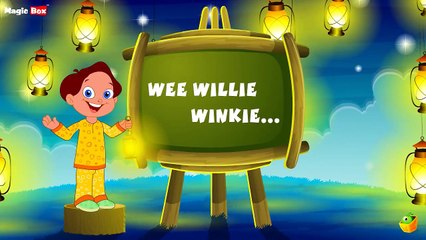 Karaoke - We Willie Winkie - Songs With Lyrics - Cartoon - Animated Rhymes For Kids