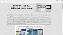 Download Evasion iOS 8.2 jailbreak UNTETHERED for all iphones | iPods | iPads