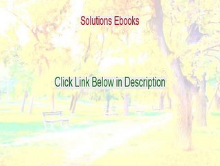 Solutions Ebooks Free PDF [Instant Download]