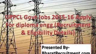 65000 Vacancies UPPCL Govt Jobs 2015-2016 Apply online   for Junior Engineer