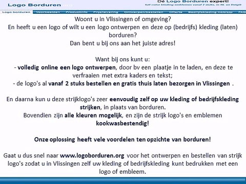 Vlissingen logo borduren op kleding