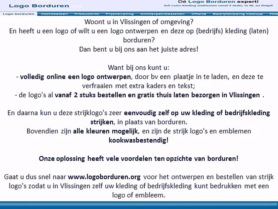 Vlissingen logo borduren op kleding