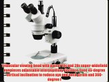 AmScope SM-2TYY Professional Trinocular Stereo Zoom Microscope WH10x and WH20x Eyepieces 7X-180X