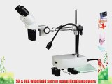 AmScope SE400X Professional Binocular Stereo Microscope WF5x and WF10x Eyepieces 5X and 10X