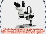 AmScope SM-2TZ-LED Professional Trinocular Stereo Zoom Microscope WH10x Eyepieces 3.5X-90X