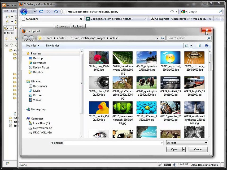 CodeIgniter Part 9 - File Uploading and Image Manipulation