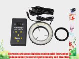 AmScope LED-144A 144-LED Lighting-Direction-Adjustable Microscope Ring Light with Adapter for