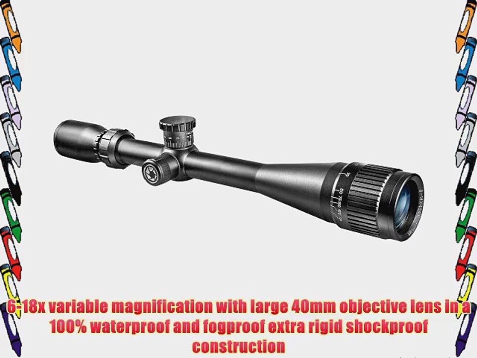 BARSKA 6-18x40 AO Hot Magnum .17 And .22 Interchangeable 30/30 Riflescope