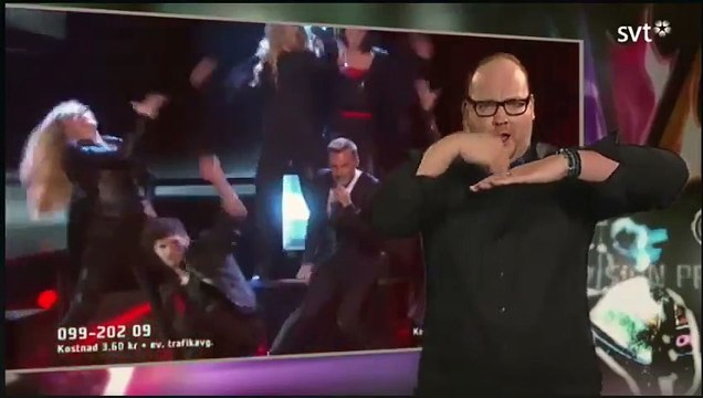 Le show d'un traducteur en langue des signes