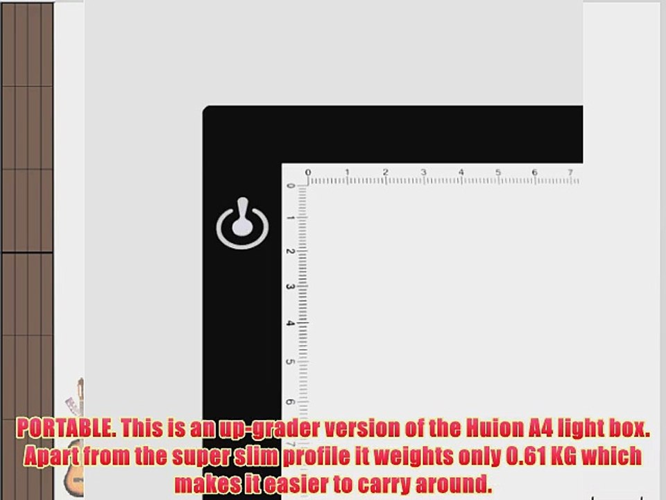 Huion 17.7 Inches LED Artcraft Tracing Light Pad Light Box with USB cable - L4S