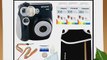 Polaroid PIC-300 Instant Film Analog Camera (Black) with (3) Polaroid 300 Instant Film Packs