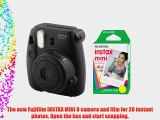 Fujifilm FU64-MIN8BKK20 INSTAX MINI 8 Camera and Film Kit with 20 Exposures (Black)