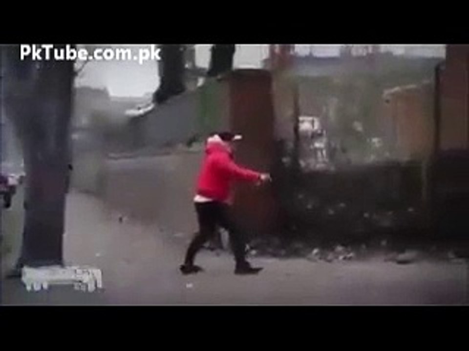 Funny Boy Making Fool on Stranger