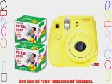 New Model Fuji Instax 8 Color Yellow Fujifilm Instax Mini 8 Instant Camera   100 Films