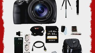 Sony Cyber-shot DSC-HX400 Digital Camera (Black) with 64GB Deluxe Accessory Bundle